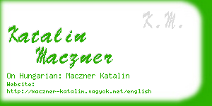 katalin maczner business card